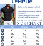 Lempue Mens V Neck t Shirts Slim Fit Muscle Polo Shirts for Men Short Sleeve Dry Fit Golf Shirts Casual Stylish Cloths - Image 5